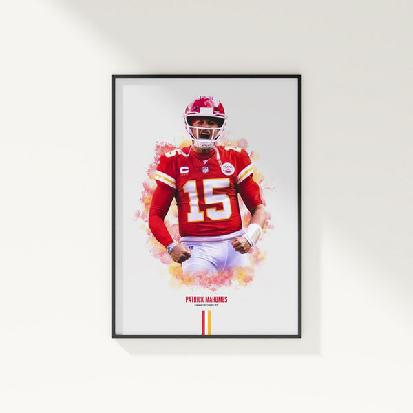 Patrick Mahomes Kansas City Chiefs Poster NFL Football Wall Art 1756509964