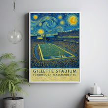 Patriots NFL  Gillette Stadium  24 x 36 inches  Black and White  Poster