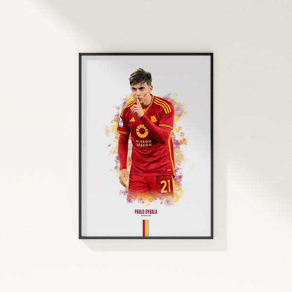 Paulo Dybala AS Roma Poster Serie A Football Wall Art 1764494725 9019