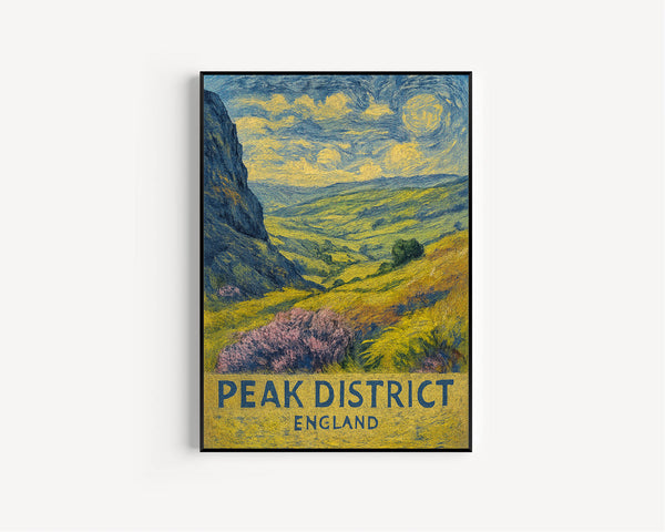 Peak District National Park Travel Print, Peak District National Park Poster Print, Peak District England National Park Wall Art