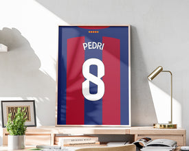 Pedri Jersey Poster, Spanish Football Art Sport Poster 1544649717