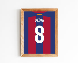 Pedri Jersey Poster, Spanish Football Art Sport Poster 1544649717