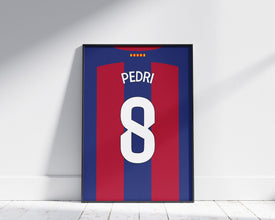 Pedri Jersey Poster, Spanish Football Art Sport Poster 1544649717