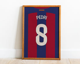 Pedri Jersey Poster, Spanish Football Art Sport Poster 1544649717