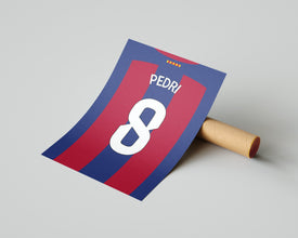 Pedri Jersey Poster, Spanish Football Art Sport Poster 1544649717