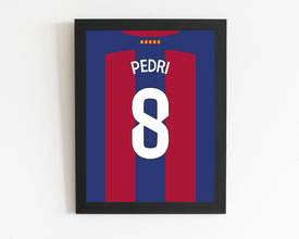 Pedri Jersey Poster, Spanish Football Art Sport Poster 1544649717
