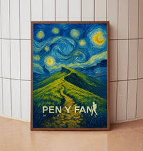 Pen Y Fan Poster - Wales Wall Art Print, Cymru Hiking Illustration Artwork, Outdoor Home & Office decor, United Kingdom Gift idea