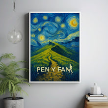 Pen Y Fan Poster - Wales Wall Art Print, Cymru Hiking Illustration Artwork, Outdoor Home & Office decor, United Kingdom Gift idea