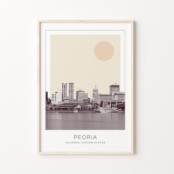 Peoria Poster Print, Peoria Travel Poster, Peoria Minimalistic Wall Art, Peoria, Illinois, United States 1882439395