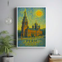 Perm Poster Print, Perm Travel Poster, Perm Van Gogh Style Wall Art, Perm, Russia