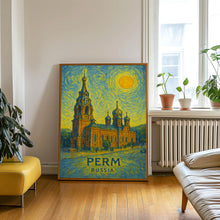 Perm Poster Print, Perm Travel Poster, Perm Van Gogh Style Wall Art, Perm, Russia