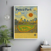 Petco Park Poster, Padres Poster, Minimalist, Helvetica, Mid-Century Modern, Baseball Art, Baseball Stadium Poster, San Diego Padres