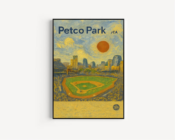 Petco Park Poster, Padres Poster, Minimalist, Helvetica, Mid-Century Modern, Baseball Art, Baseball Stadium Poster, San Diego Padres