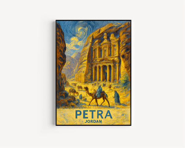 Petra Jordan Print Wall Art, Petra Jordan Travel Poster, Petra Wall Art, Traveler Wall Decor, Traveler Gift,Travel Poster