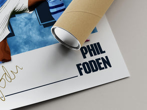 Phil Foden Football Poster Manchester Blue, Modern Wall Art 4392758377
