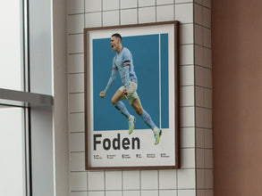 Phil Foden Soccer Poster, English Football Midfielder Sport Poster 1625299640