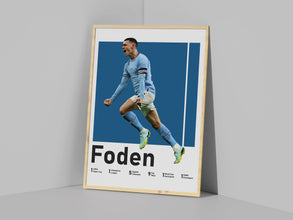 Phil Foden Soccer Poster, English Football Midfielder Sport Poster 1625299640