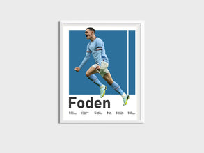 Phil Foden Soccer Poster, English Football Midfielder Sport Poster 1625299640