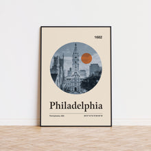 Philadelphia City Poster  Minimalist Art Print  City Poster  Mid Century Poster  Travel Print Art  Retro City Poster  Pennsylvania 1642456139