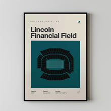 Philadelphia Eagles Poster, Lincoln Financial Field Stadium Print, Mid Century Modern F-WVGPD1