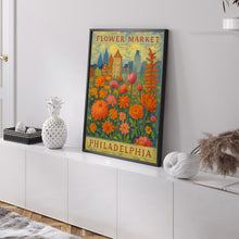 Philadelphia Flower Market Poster, Wall Decor, United States Floral Illustration, Botanical Gallery Wall Art, Gift For Friend, Travel Poster (2)