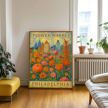 Philadelphia Flower Market Poster, Wall Decor, United States Floral Illustration, Botanical Gallery Wall Art, Gift For Friend, Travel Poster (2)