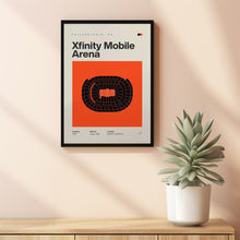 Philadelphia Flyers Poster, Xfinity Mobile Arena Print, Mid Century Modern Hockey Poste-OAZB1V
