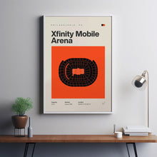 Philadelphia Flyers Poster, Xfinity Mobile Arena Print, Mid Century Modern Hockey Poste-OAZB1V