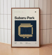 Philadelphia Union Poster, Subaru Park Stadium Print, Mid Century Modern Soccer Poster,-GFX0BJ