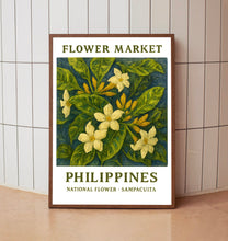 Philippines National Flower Art Print, Sampaguita Wall Art, Botanical Pastel Artwork, Filipino Floral Decor, Home Wall Decor, C31-374
