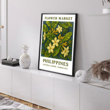 Philippines National Flower Art Print, Sampaguita Wall Art, Botanical Pastel Artwork, Filipino Floral Decor, Home Wall Decor, C31-374