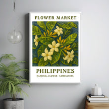 Philippines National Flower Art Print, Sampaguita Wall Art, Botanical Pastel Artwork, Filipino Floral Decor, Home Wall Decor, C31-374