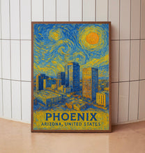 Phoenix Poster Print, Phoenix Travel Poster, Phoenix Van Gogh Style Wall Art, Phoenix, Arizona, United States