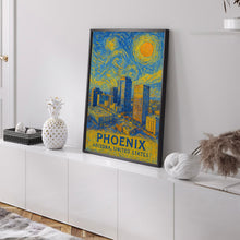 Phoenix Poster Print, Phoenix Travel Poster, Phoenix Van Gogh Style Wall Art, Phoenix, Arizona, United States