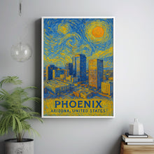 Phoenix Poster Print, Phoenix Travel Poster, Phoenix Van Gogh Style Wall Art, Phoenix, Arizona, United States
