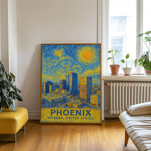Phoenix Poster Print, Phoenix Travel Poster, Phoenix Van Gogh Style Wall Art, Phoenix, Arizona, United States