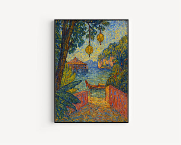 Phuket Thailand Travel Poster, White Lotus Resort, Exotic Beach Print, Luxury Resort Wall Art, Tropical Getaway Decor, Coastal Gift