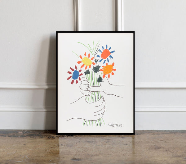 Picasso - Flower poster, Picasso Exhibition poster, Picasso Exhibition Line Art Poster, Minimalist Line Drawing, Gift print, Home Decor 1329594571