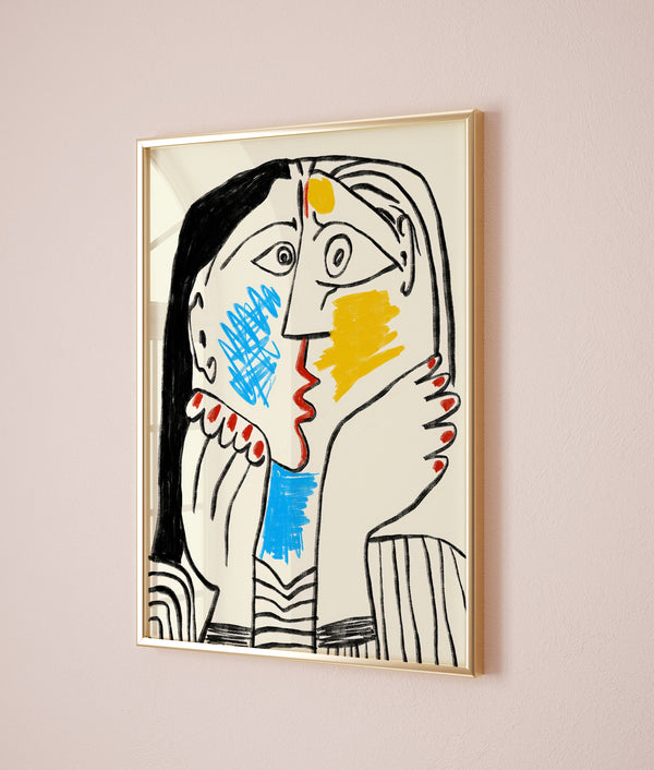 Picasso Exhibition poster, Picasso The Kiss Art Print, Gift Idea for friends, Picasso Exhibition Wall Art Decor,  Famous Artist Print 1719977819