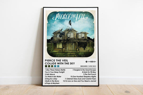 Pierce The Veil Poster Print  Collide With The Sky Poster  Music Poster  Album Cover Poster  Wall Decor  Music Gift  Room Decor 1834690215