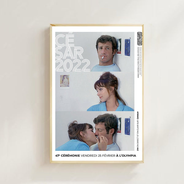 Pierrot le Fou (1965) Movie Poster French Film Art, Canvas Print,Room decor 1668985196
