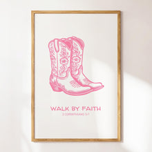 Pink Cowboy Boots Christian Wall Art Western Bible Verse (Digital Download) 1806349664