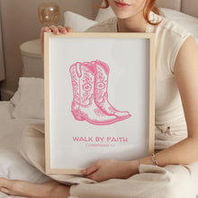 Pink Cowboy Boots Christian Wall Art Western Bible Verse (Digital Download) 1806349664