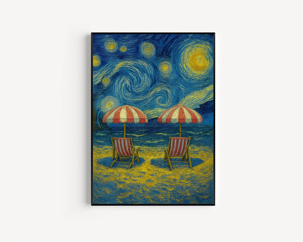 Pink Striped Beach Umbrella Poster, Coastal Summer Art Print, Pastel Shore Decor, Trendy Beach House Wall Art, Colorful Ocean Printable