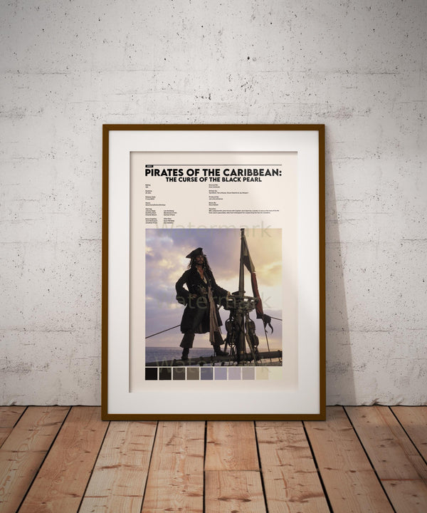 Pirates of the Caribbean The Curse of the Black Pearl  Wall Art Print  Vintage Art  Custom Movie Poster  Digital Wall Art  Home Décor 1882461109