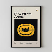Pittsburgh Penguins Poster, PPG Paints Arena Stadium Print, Mid Century Modern Hockey P-A6BBLD