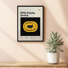 Pittsburgh Penguins Poster, PPG Paints Arena Stadium Print, Mid Century Modern Hockey P-A6BBLD