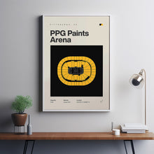 Pittsburgh Penguins Poster, PPG Paints Arena Stadium Print, Mid Century Modern Hockey P-A6BBLD