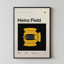 Pittsburgh Steelers Poster, Heinz Field Stadium Print, Mid Century Modern Football Post-UWNUX5