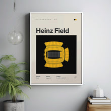 Pittsburgh Steelers Poster, Heinz Field Stadium Print, Mid Century Modern Football Post-UWNUX5